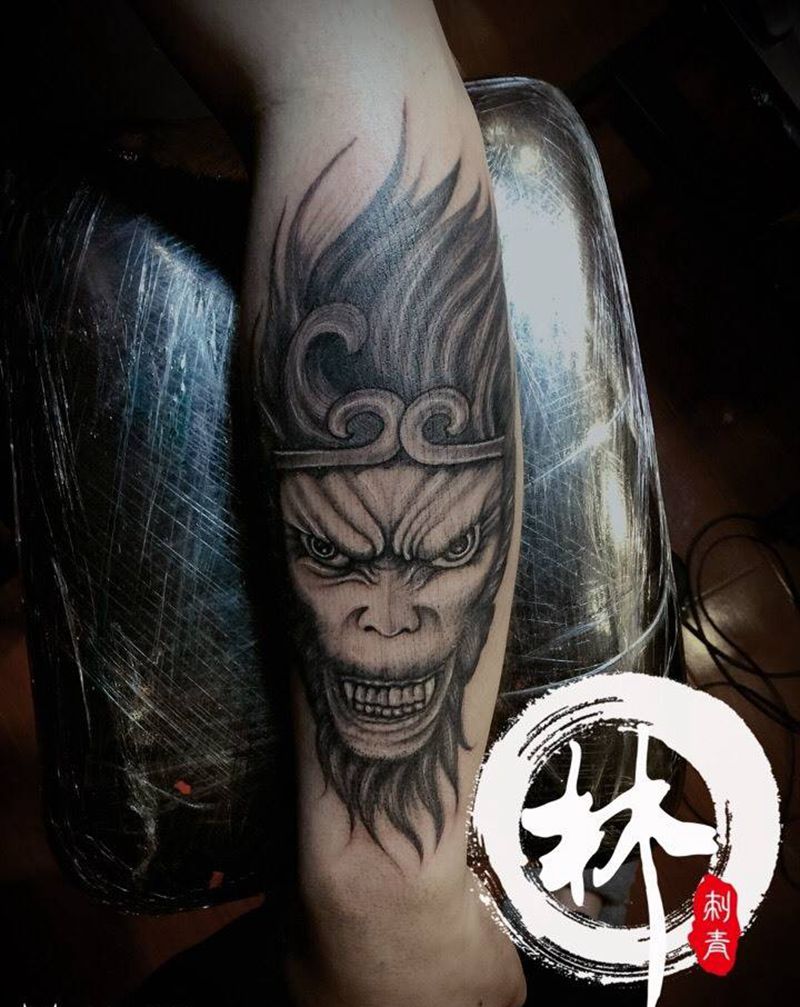 sun wu kong纹身图片