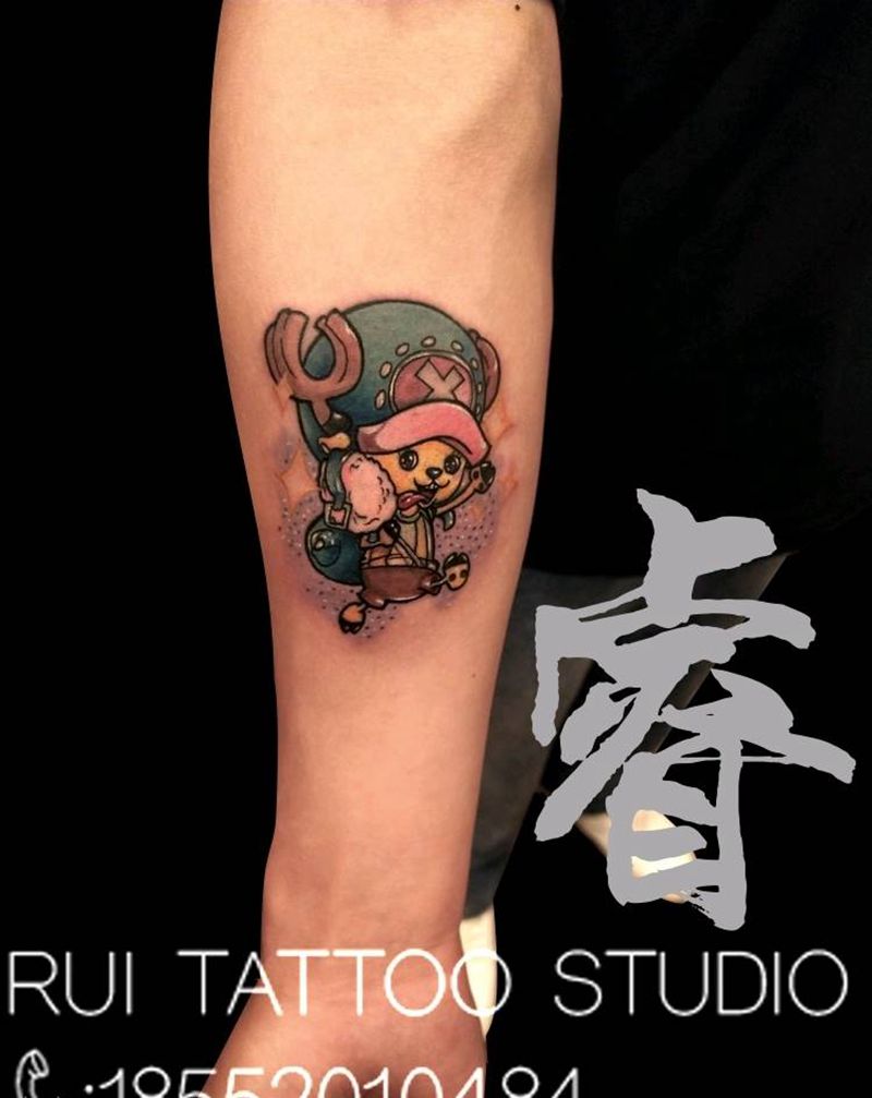 乔巴小school完成纹身图片_New School纹身图案