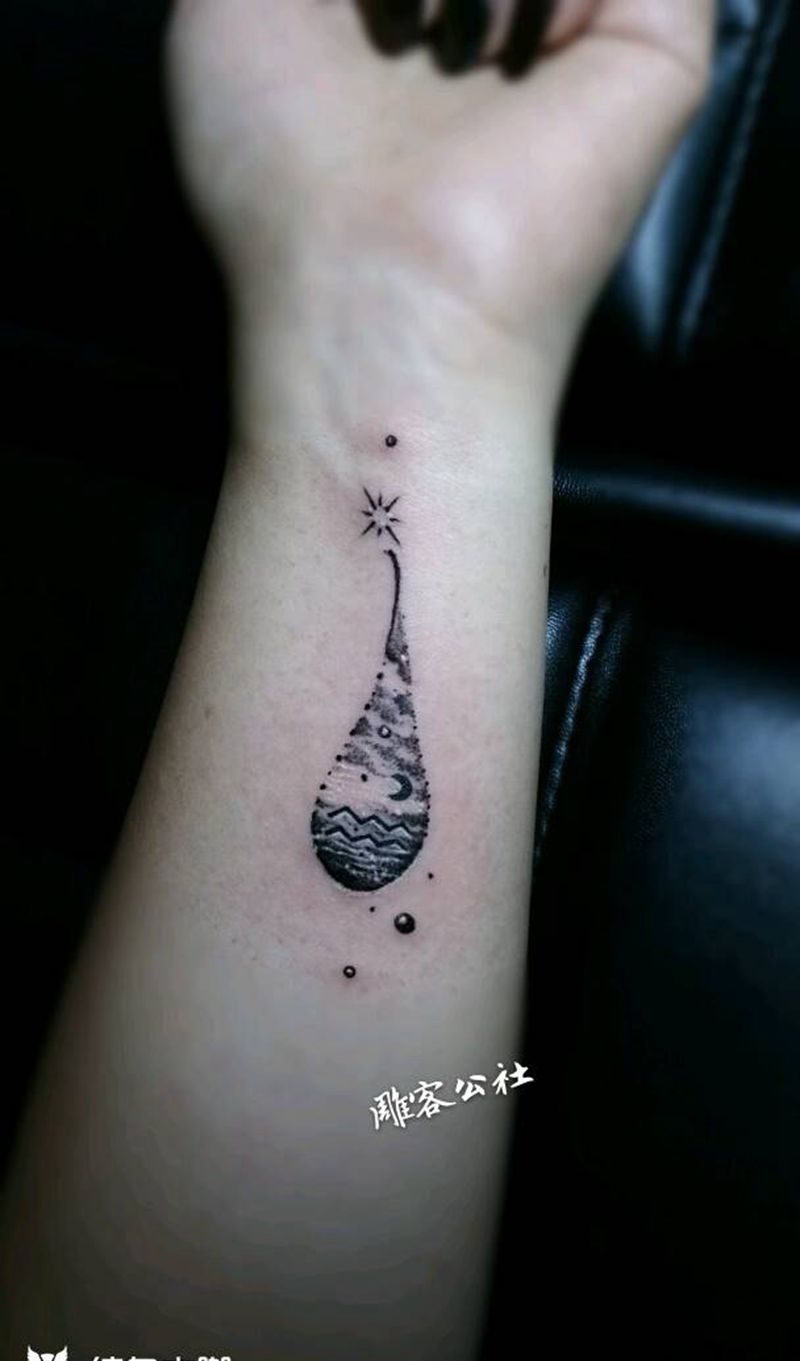 星座纹身图片_手臂手部清新纹身图案