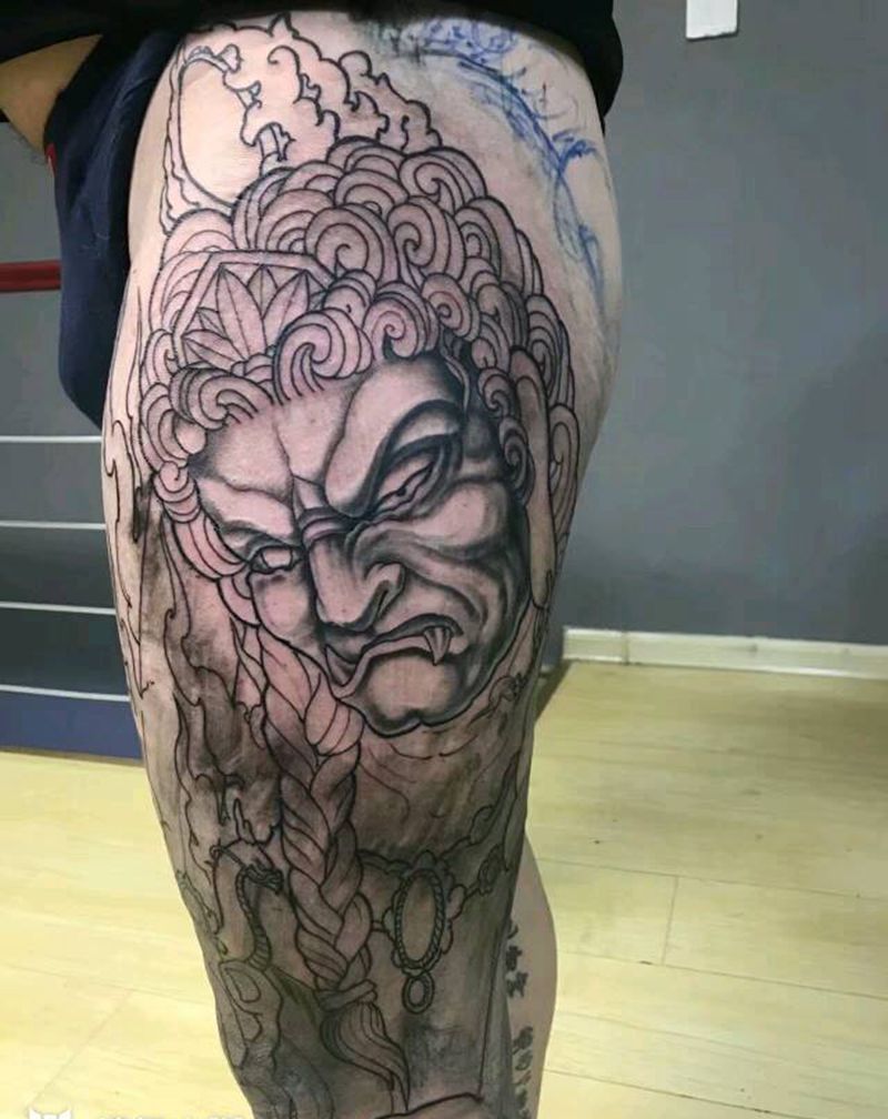 不动明王纹身图片
