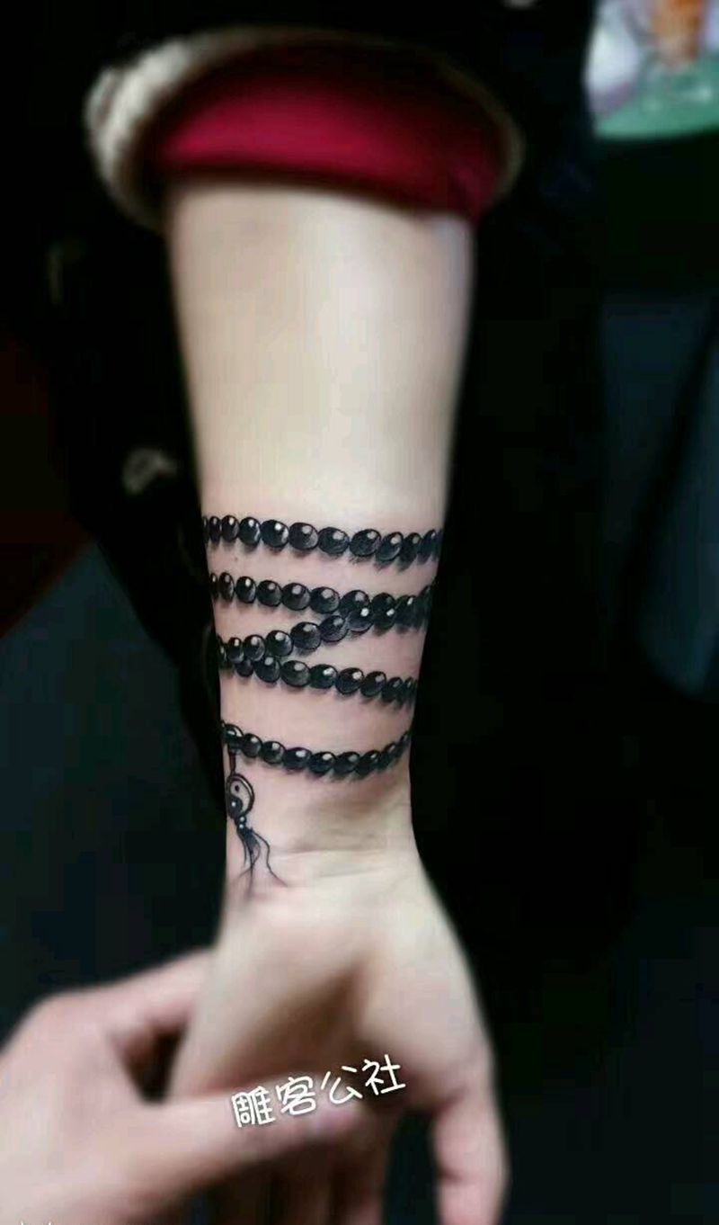 手链纹身图片_手臂手部清新原创纹身图案