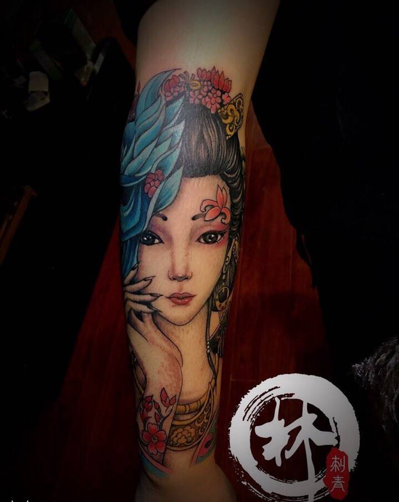 艺妓纹身图片