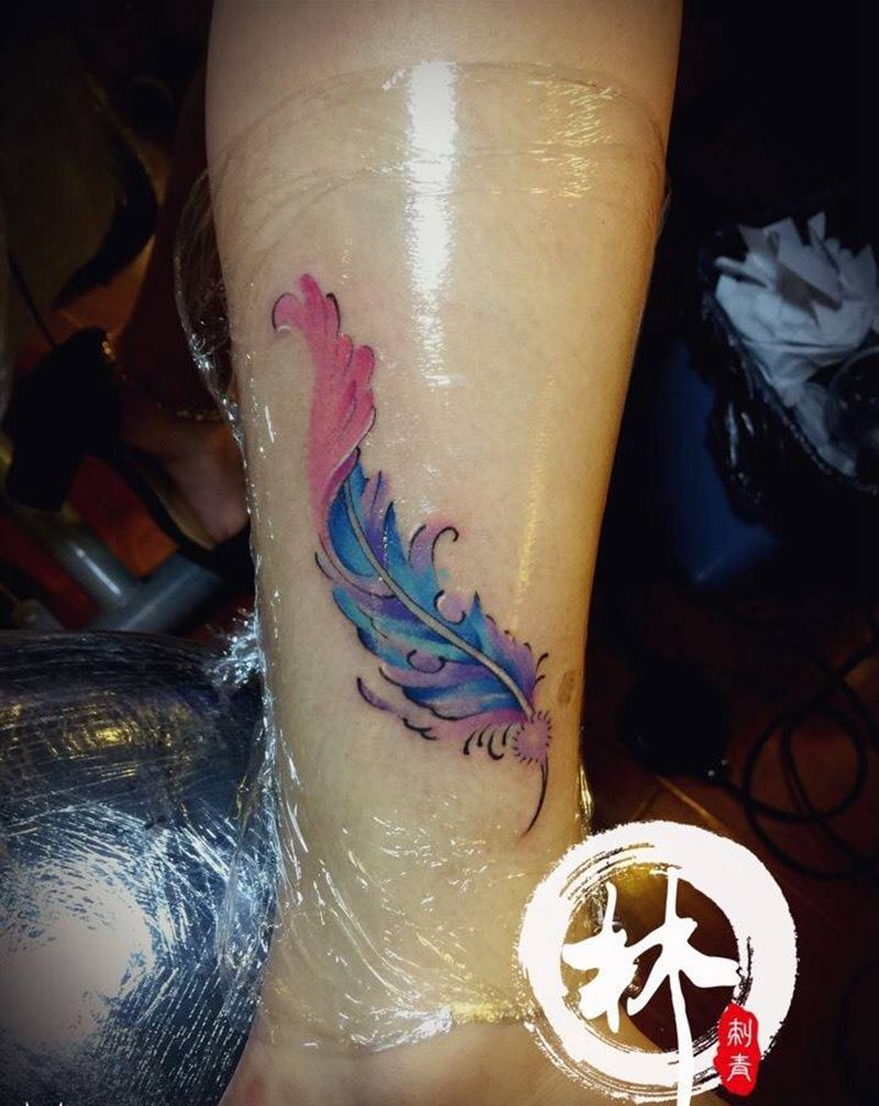 羽毛纹身图片