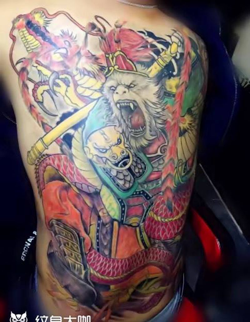 本店作品更新中纹身图片_背部纹身图案