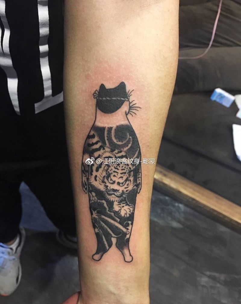 武士道纹身图片_传统动物成品纹身图案
