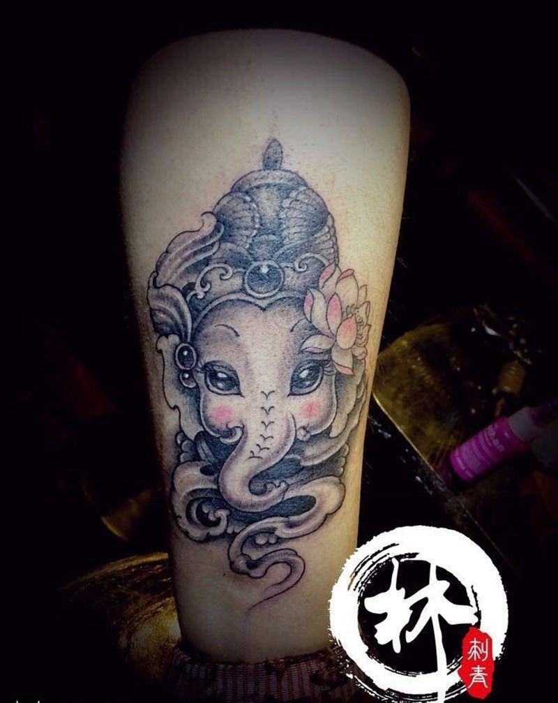 象神纹身图片