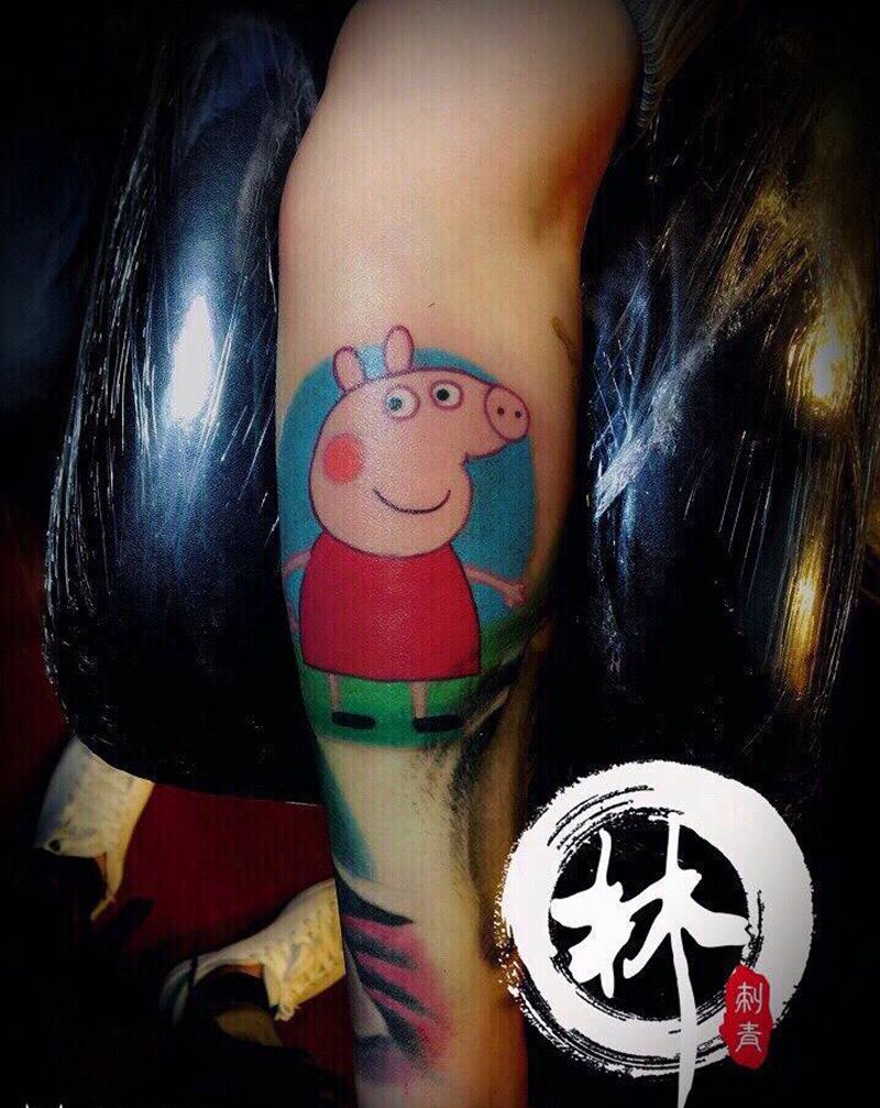 佩奇纹身图片