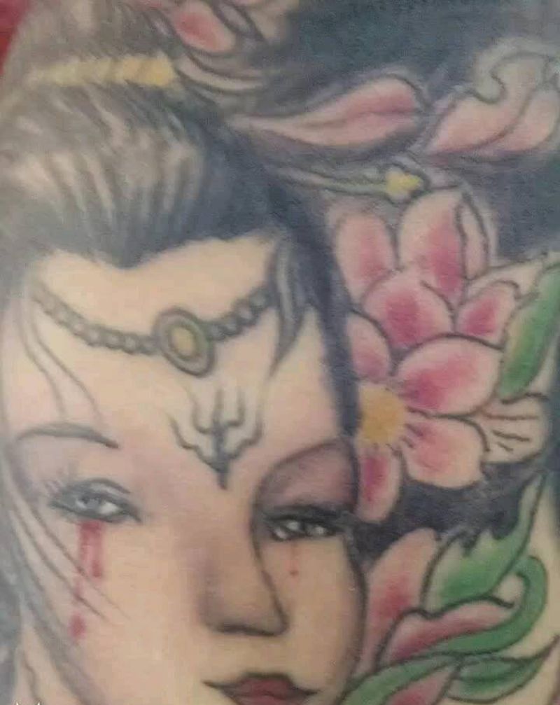 艺妓纹身图片_手臂纹身图案