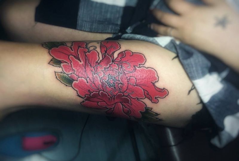 牡丹纹身图片