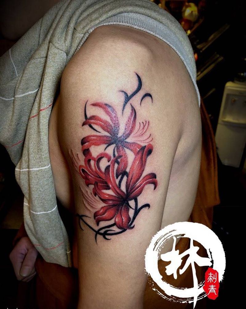 彼岸花纹身图片