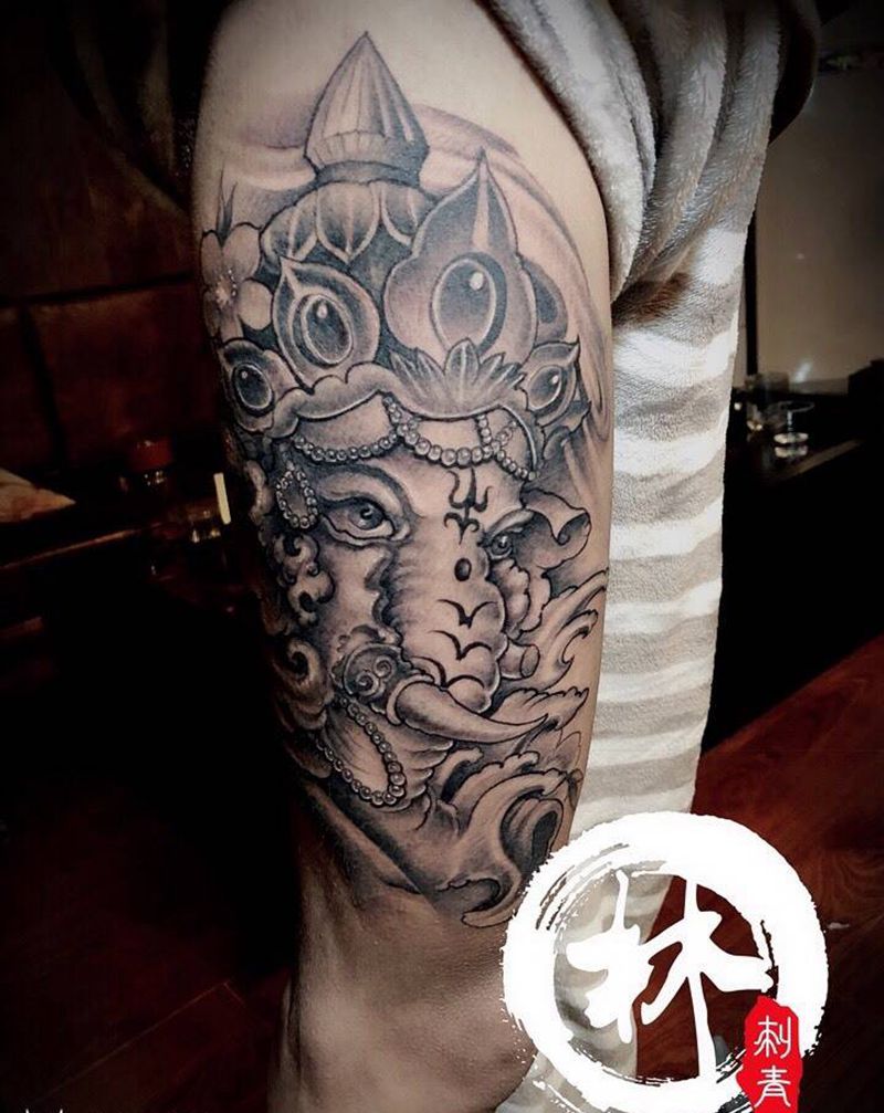 象神纹身图片