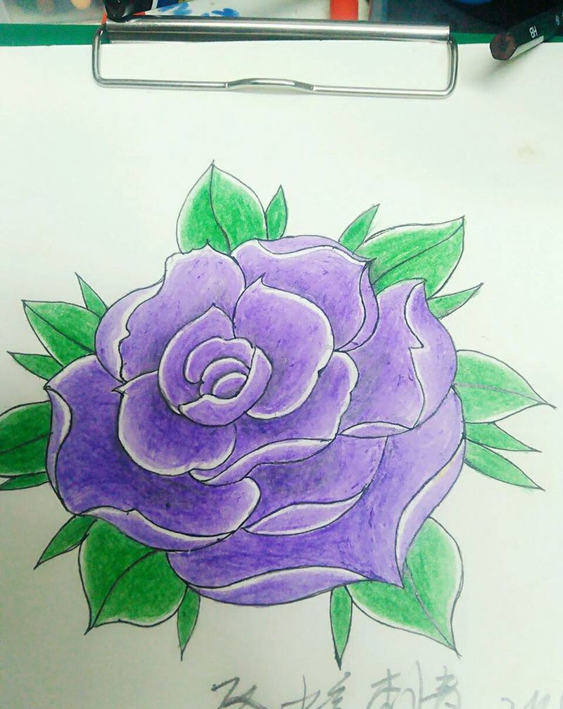 花的故事纹身图片_插画纹身图案