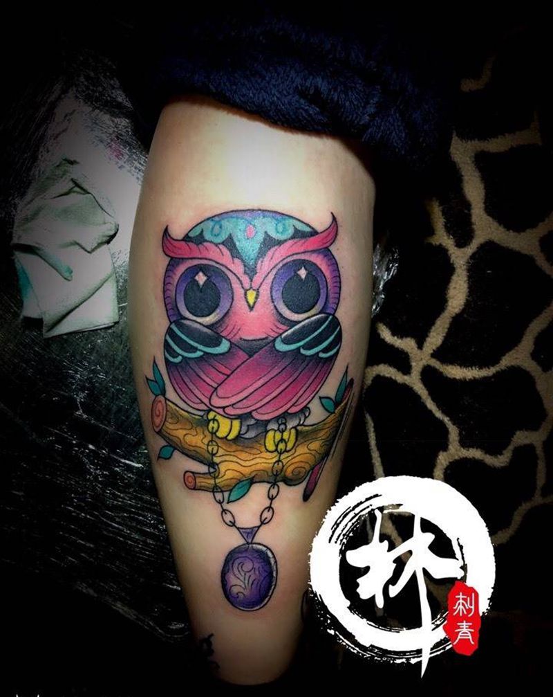 猫头鹰纹身图片