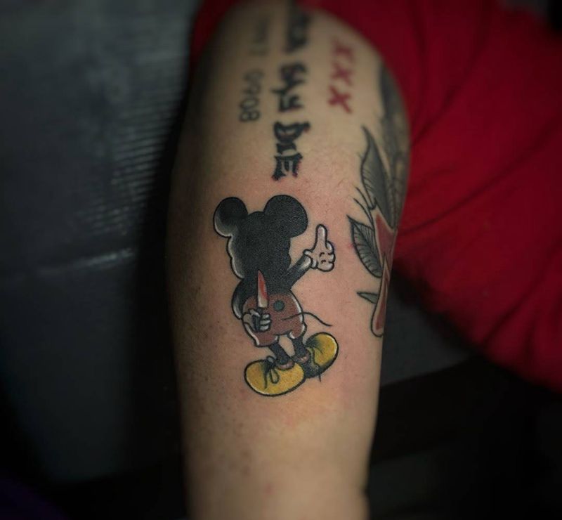 杀手米奇纹身图片