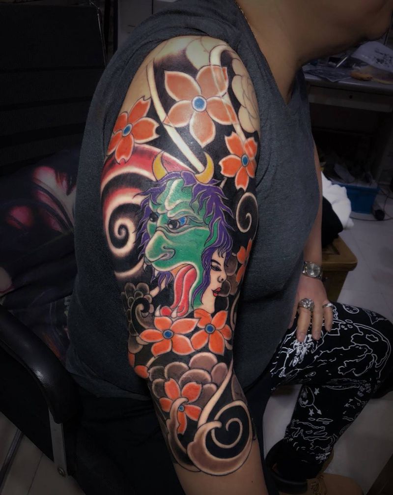 深度修改纹身图片_手臂新传统纹身图案