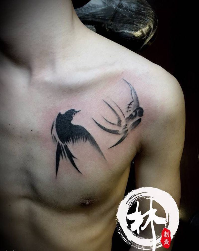 燕子纹身图片