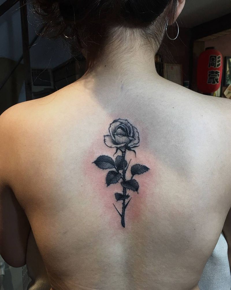 玫瑰花纹身图片