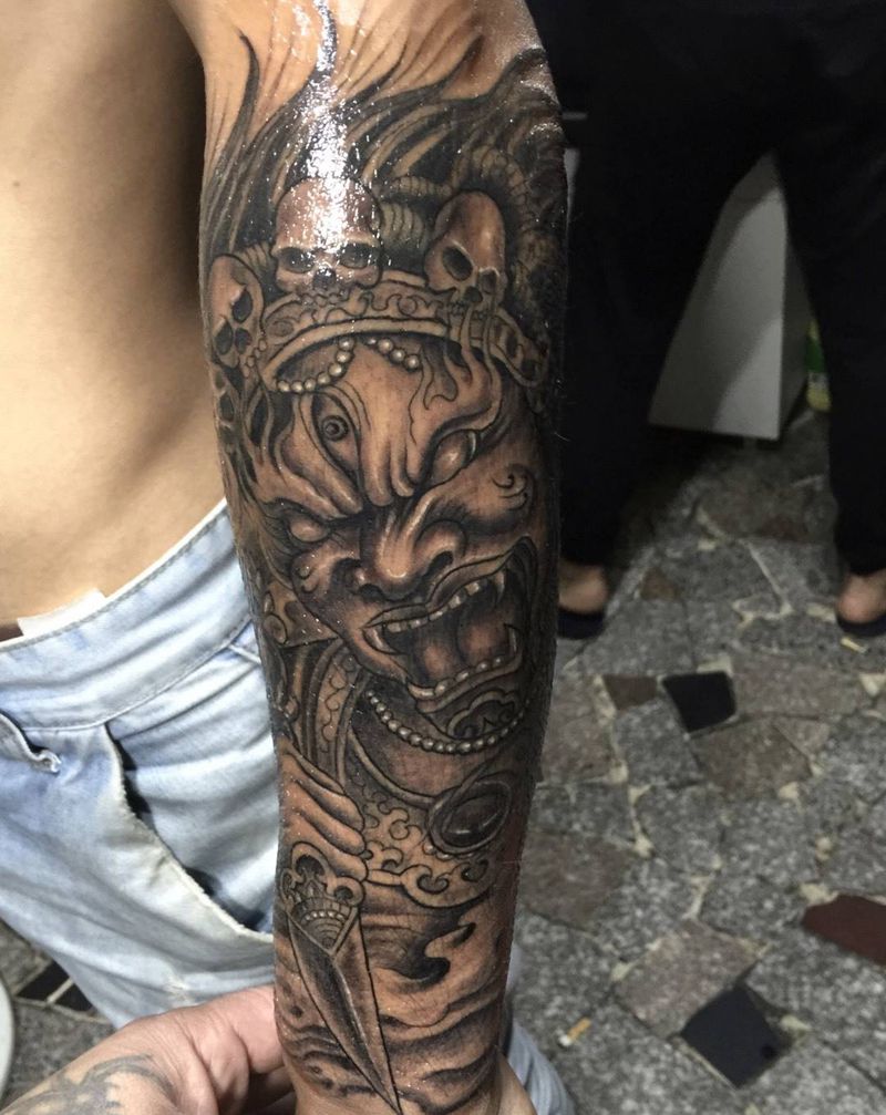 大黑天纹身图片