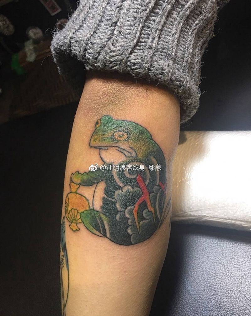 雷神！纹身图片_成品几何植物无锡江阴花臂传统纹身图案