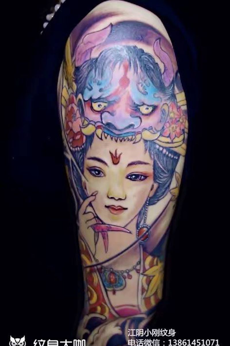 艺妓纹身图片