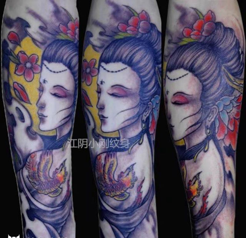 本店作品纹身图片_成品手臂纹身图案