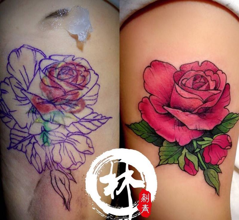 玫瑰纹身图片