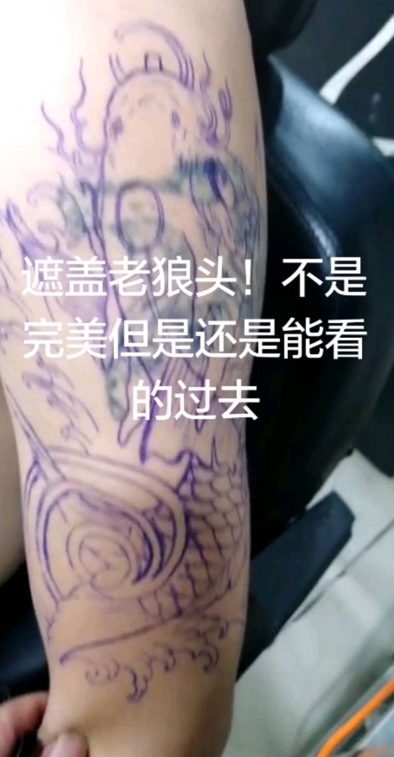 锦鲤纹身图片_新传统纹身图案