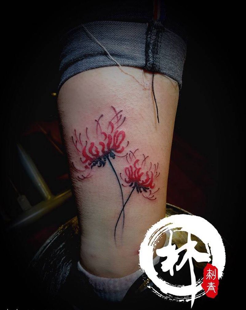 彼岸花纹身图片