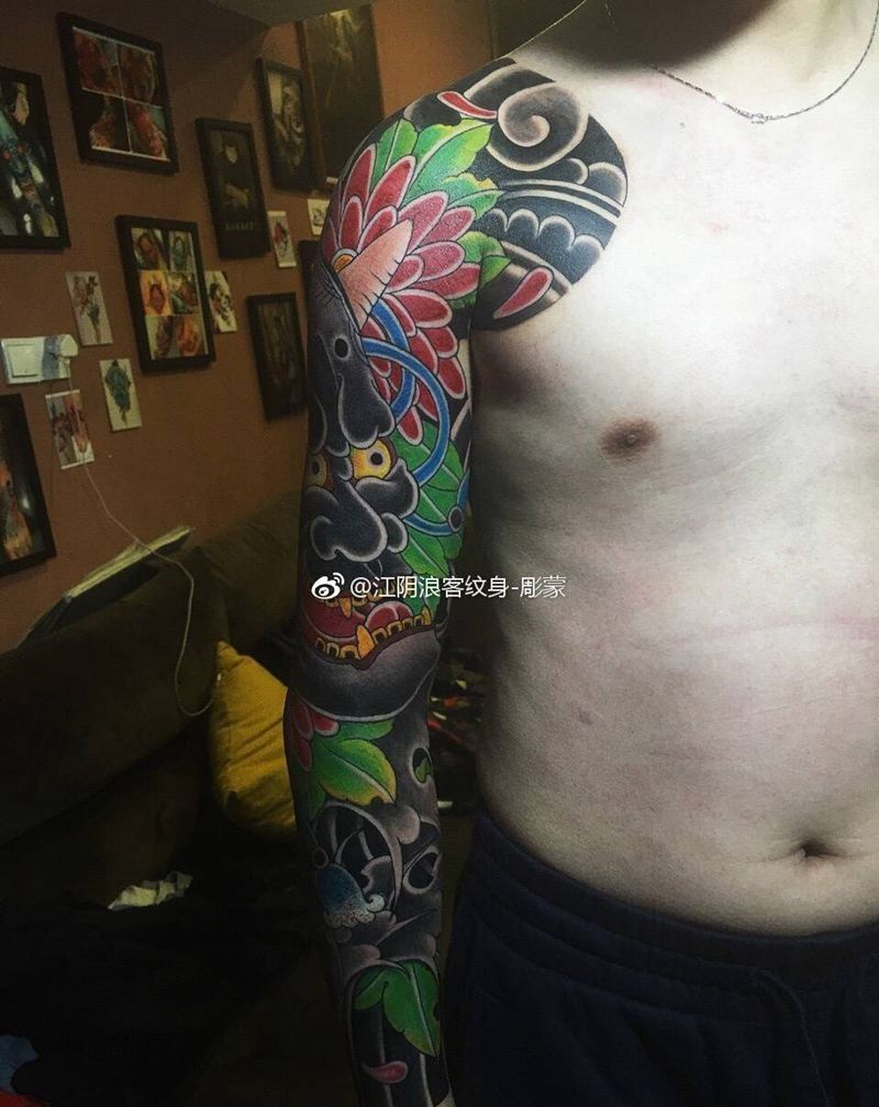 般若纹身，般若花臂纹身图片