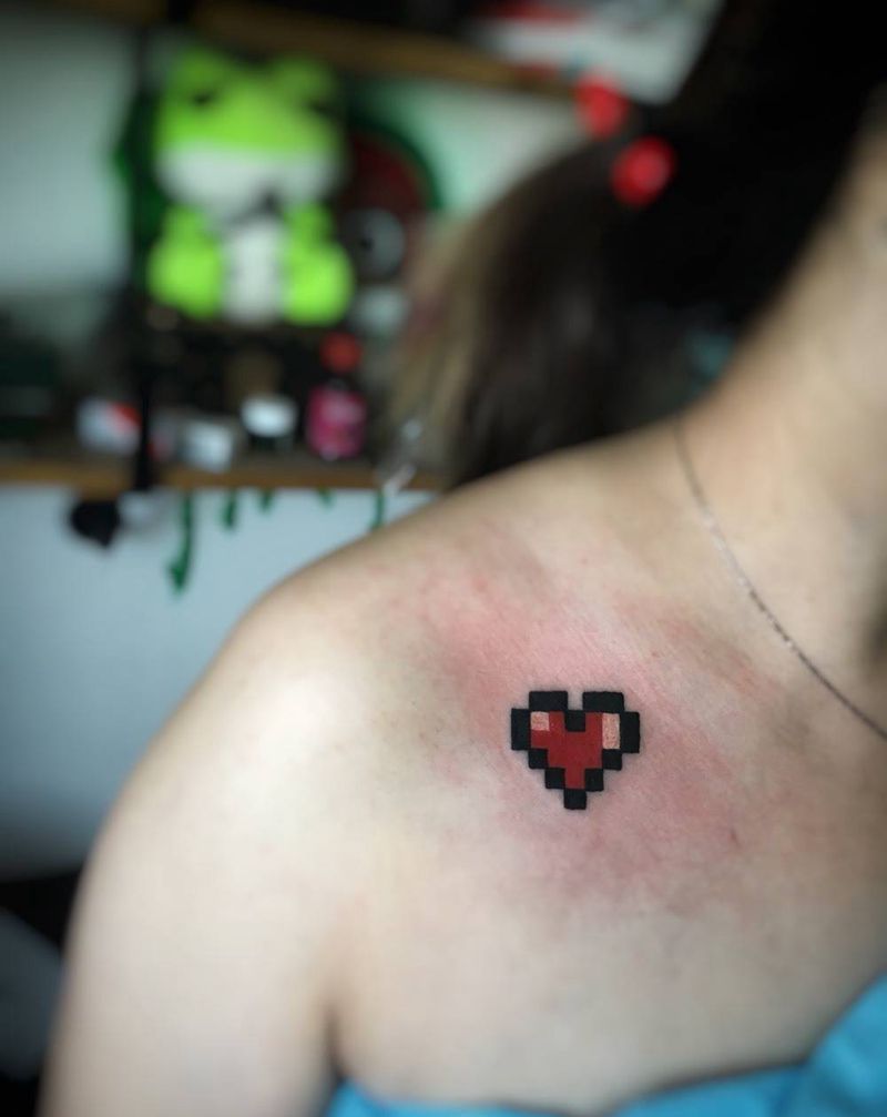 像素心纹身图片