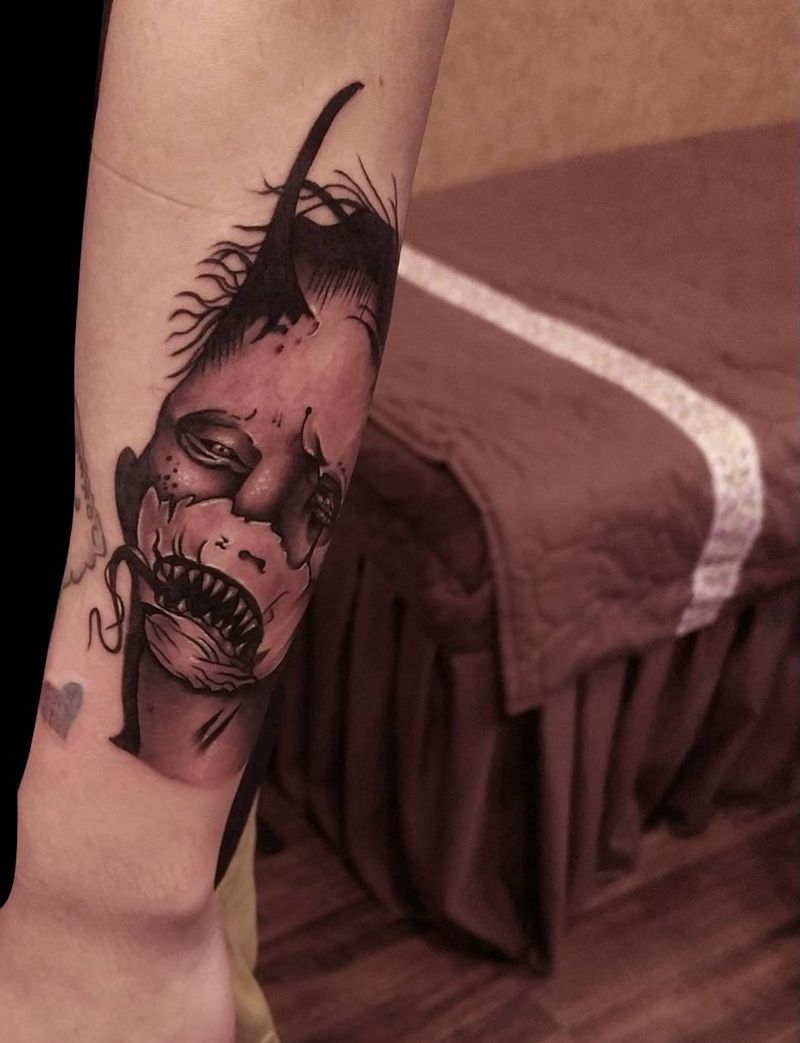 就不加logo了这几天死累纹身图片_New School纹身图案