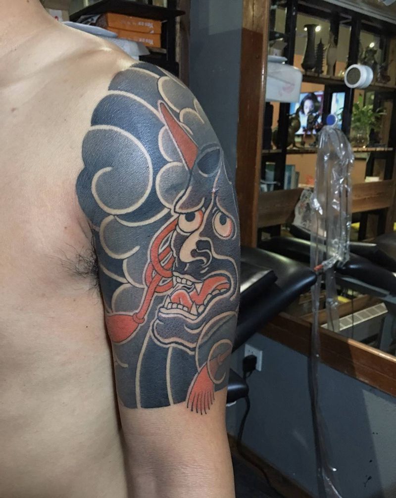 般若纹身纹身图片_手臂老传统纹身图案