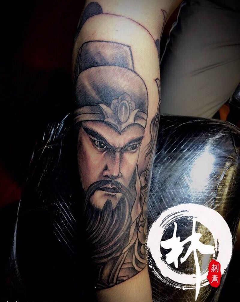 关羽纹身图片