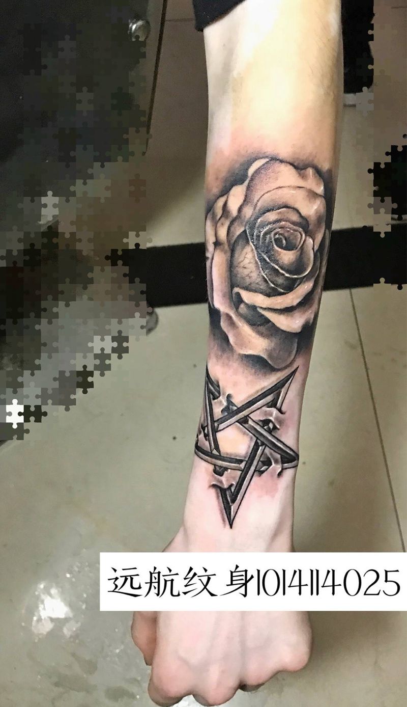 小臂纹身纹身图片_成品手臂欧美原创纹身图案