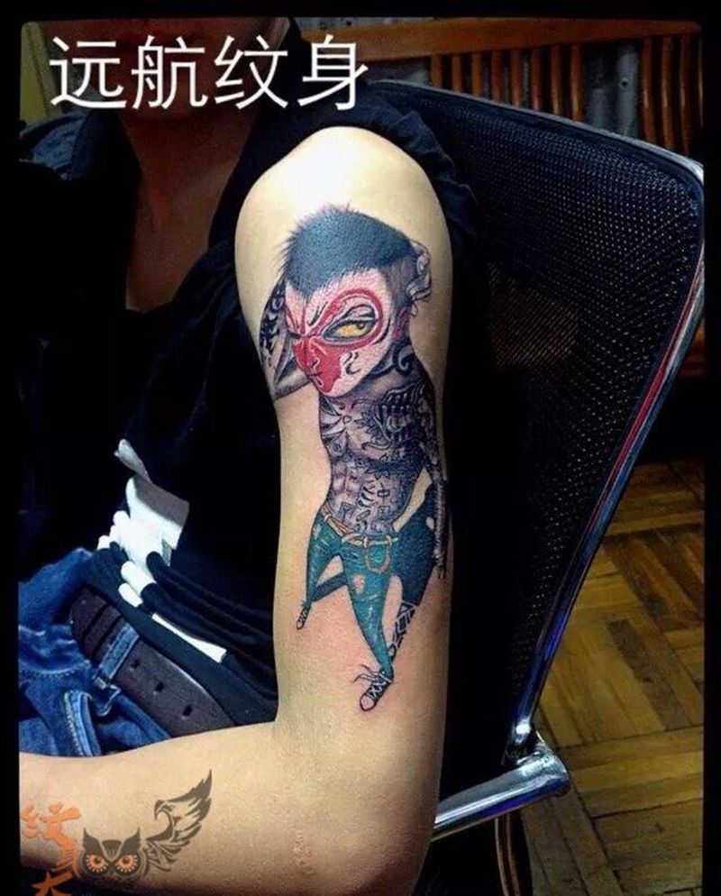 社会猴纹身，胳膊纹身纹身图片