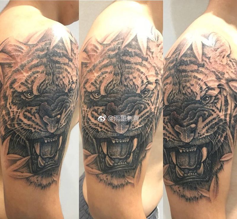 虎纹身图片