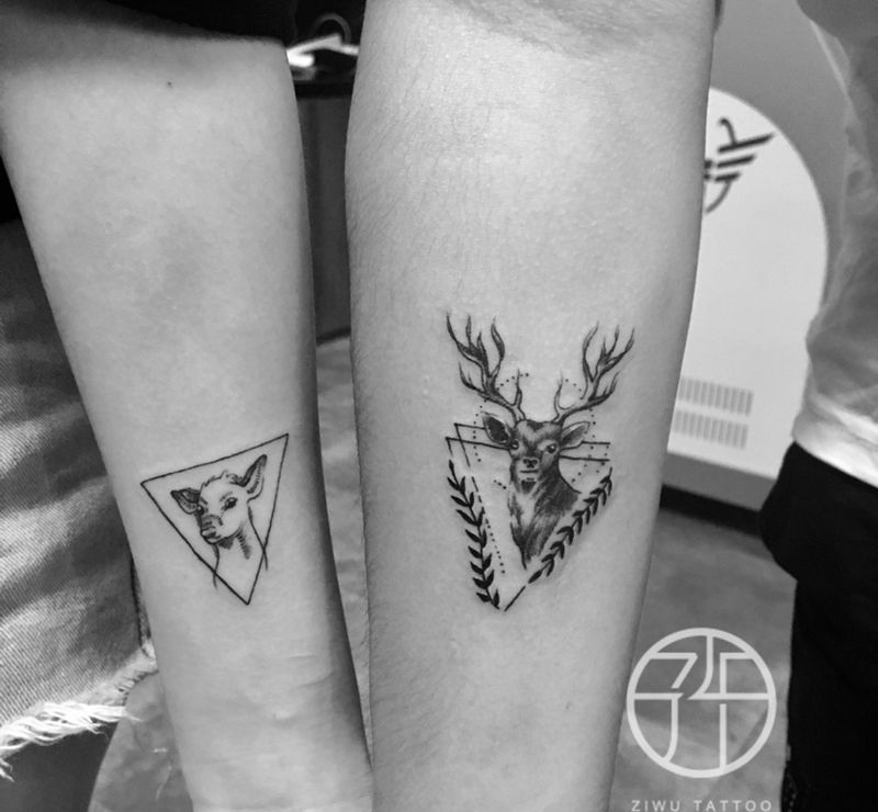 鹿纹身图片