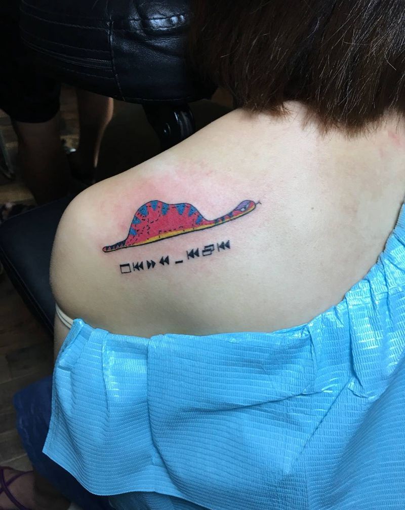 蛇吞象纹身图片