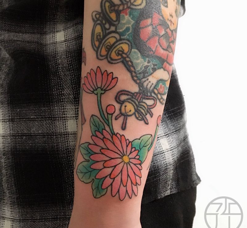 花纹身图片_手臂纹身图案