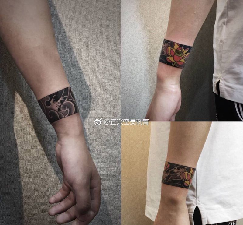 手臂环纹身图片_手臂纹身图案