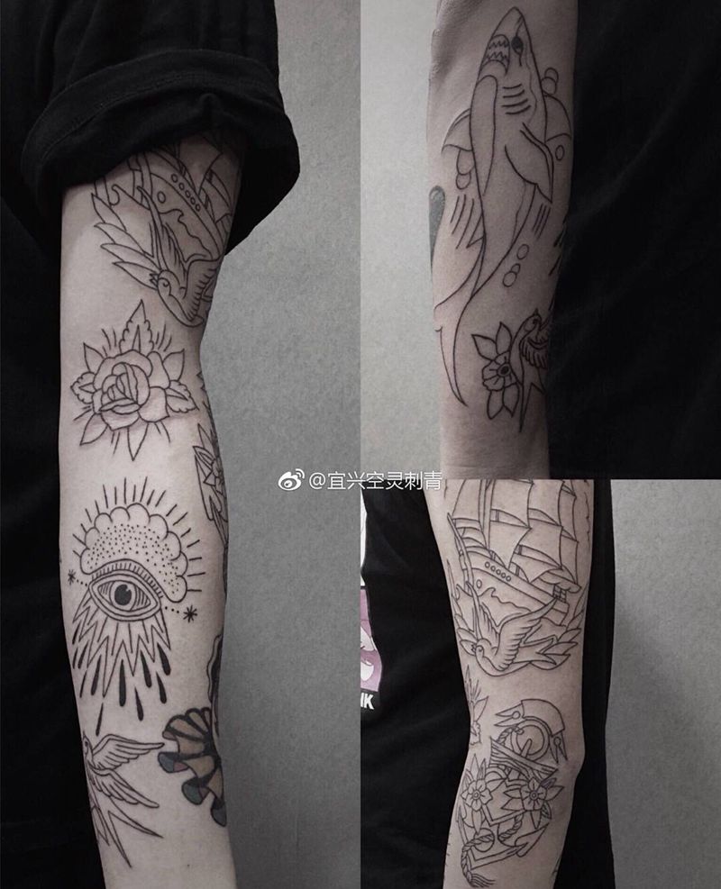 花臂纹身图片_手臂纹身图案