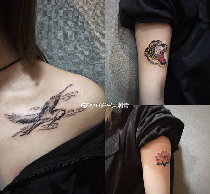 小清新一组纹身图片_脚部腿部新传统纹身图案