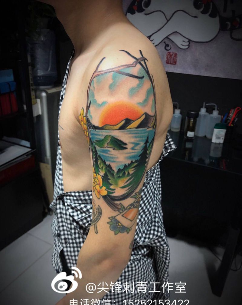 欧美纹身图片_手臂Old School纹身图案