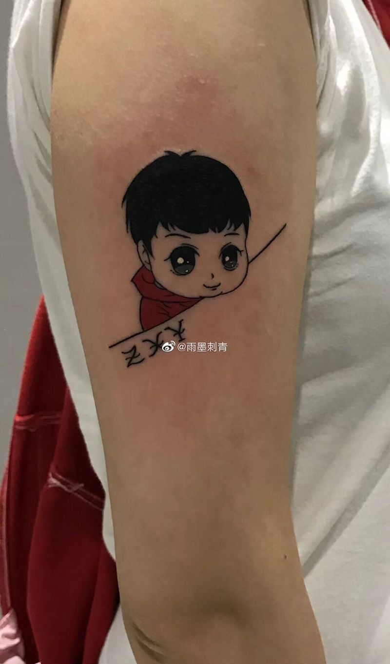 可爱纹身图片_手臂欧美写实New School纹身图案