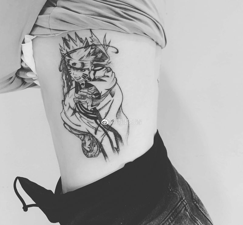 动画纹身图片_腰部Old SchoolNew School纹身图案