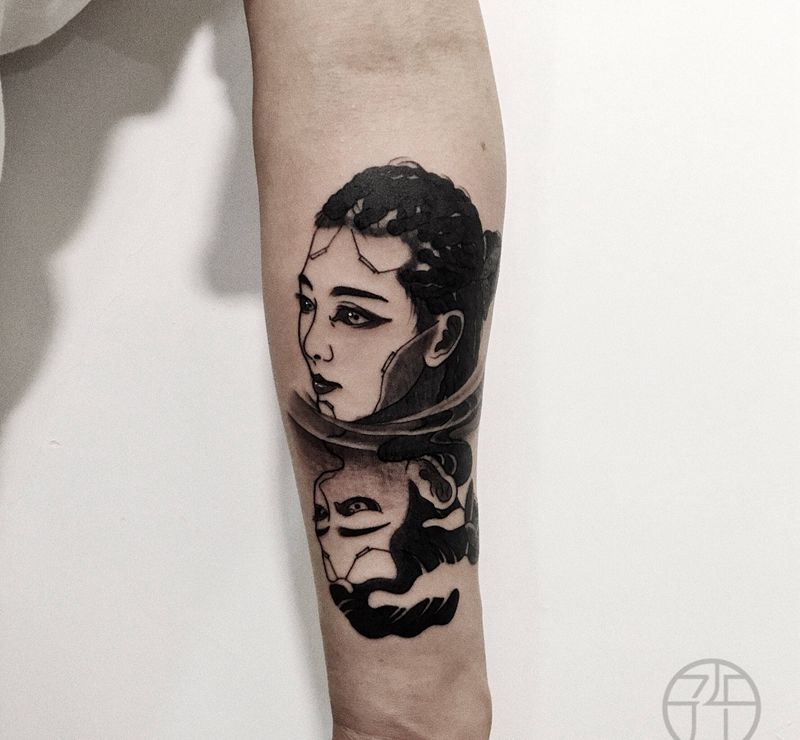 女朋友纹身图片_手臂纹身图案