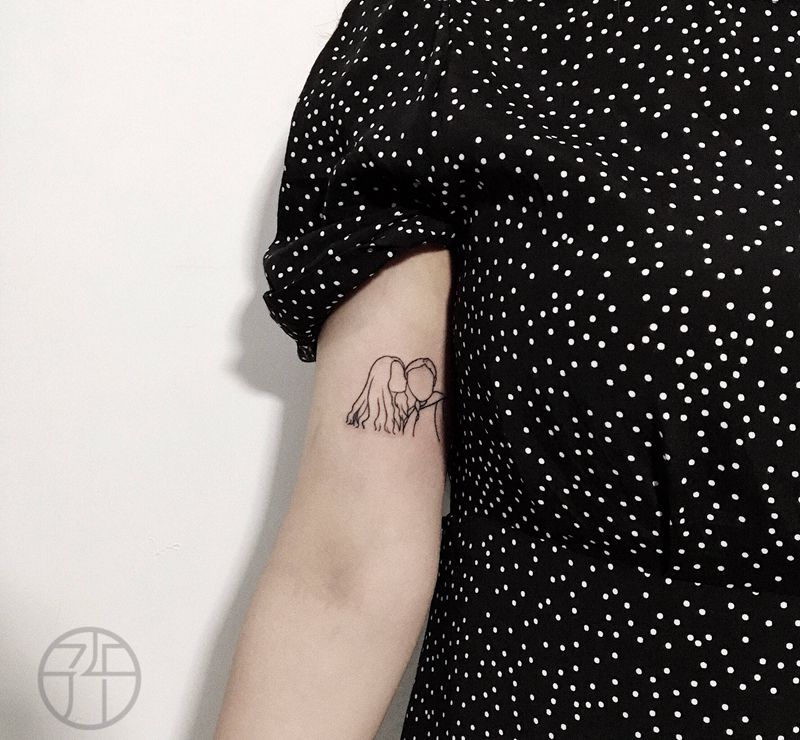 简笔画纹身图片_手臂纹身图案