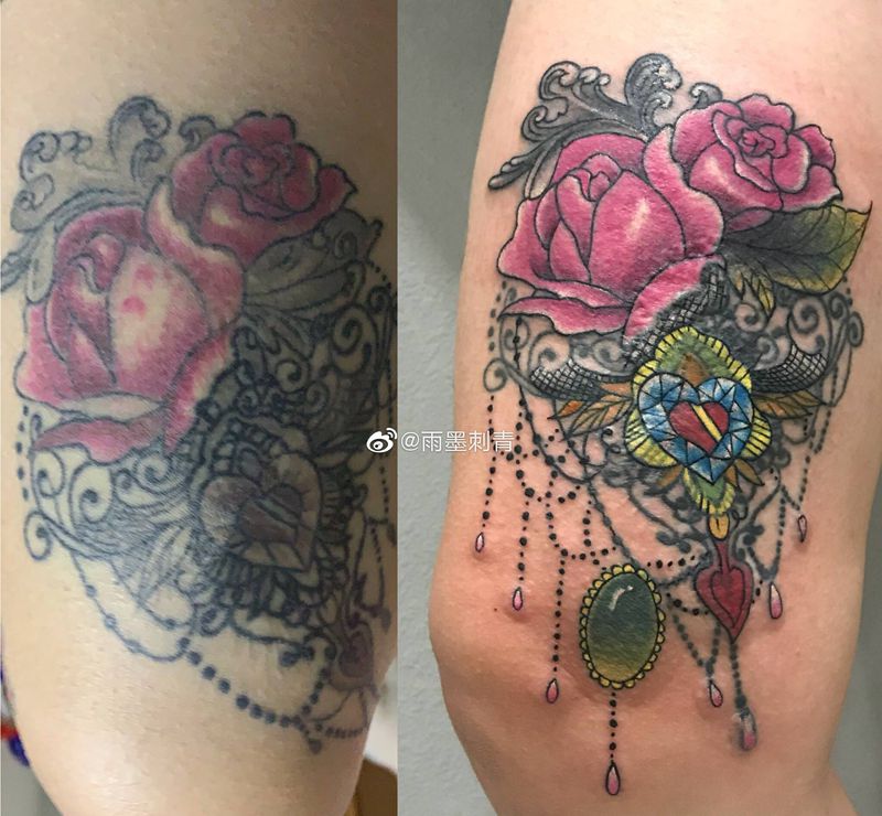 修改纹身图片_腿部脚部新传统New School纹身图案