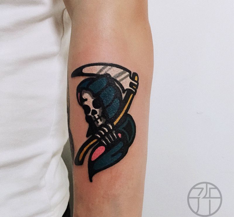 死神纹身图片_手臂纹身图案