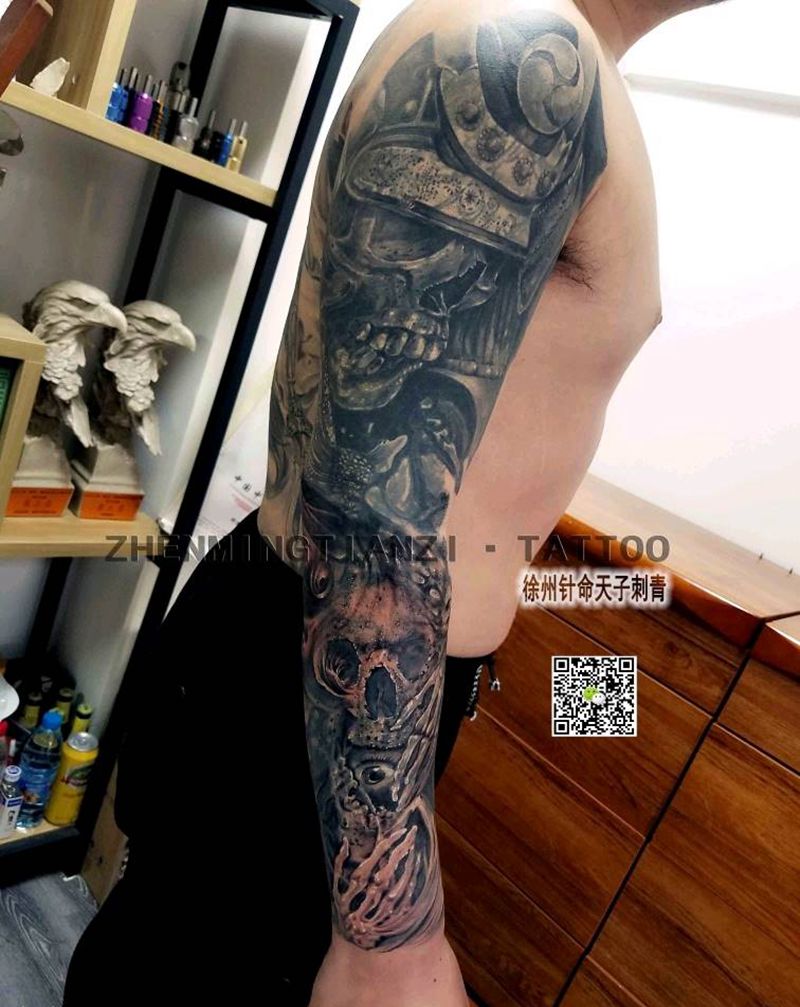 整臂遮盖纹身图片